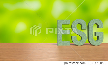 Sustainable ESG Business Strategy Concept 3d render. Sustainable ESG Business Strategy Concept 3d render. 139421059
