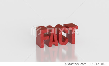 Bold Fact Statement Concept 3d render. 139421060