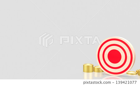 Financial Target Goals With Coins 3d render. Financial Target Goals With Coins 3d render. 139421077