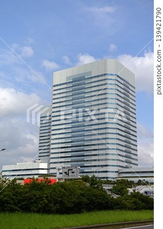 Buildings around Makuhari New City, Chiba Prefecture, against the summer sky. 139421790