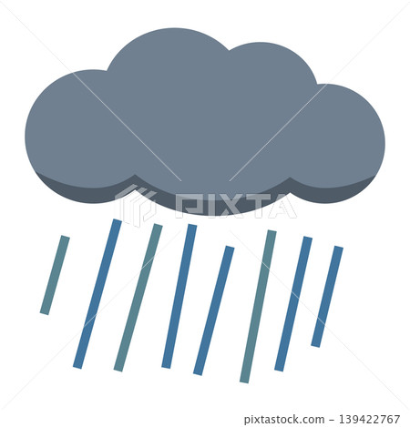 A simple weather illustration showing rain falling from dark rain clouds. A simple weather illustration showing rain falling from dark rain clouds. 139422767