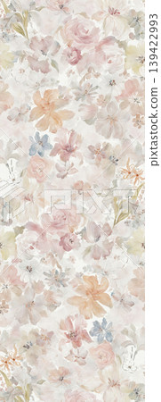 Soft muted watercolor floral and botanical seamless patterns collection Soft muted watercolor floral and botanical seamless patterns collection 139422993