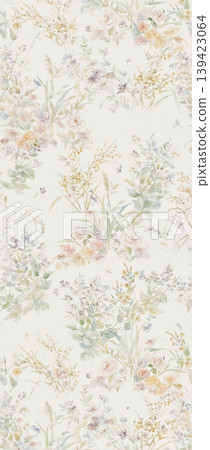 Soft muted watercolor floral and botanical seamless patterns collection Soft muted watercolor floral and botanical seamless patterns collection 139423064