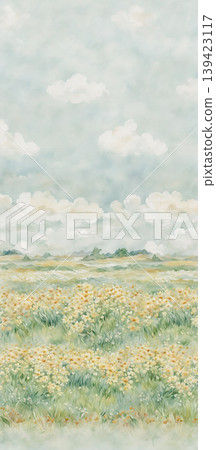 Soft muted watercolor floral and botanical seamless patterns collection Soft muted watercolor floral and botanical seamless patterns collection 139423117