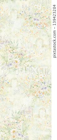 Soft muted watercolor floral and botanical seamless patterns collection Soft muted watercolor floral and botanical seamless patterns collection 139423284