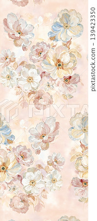 Soft muted watercolor floral and botanical seamless patterns collection 139423350