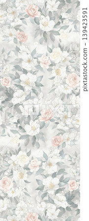 Soft muted watercolor floral and botanical seamless patterns collection Soft muted watercolor floral and botanical seamless patterns collection 139423591