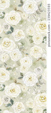Soft muted watercolor floral and botanical seamless patterns collection Soft muted watercolor floral and botanical seamless patterns collection 139423593