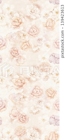 Soft muted watercolor floral and botanical seamless patterns collection Soft muted watercolor floral and botanical seamless patterns collection 139423613