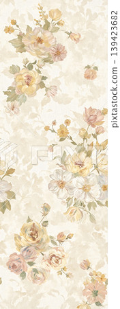 Soft muted watercolor floral and botanical seamless patterns collection Soft muted watercolor floral and botanical seamless patterns collection 139423682