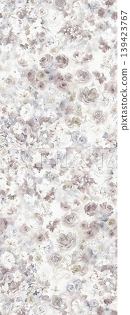 Soft muted watercolor floral and botanical seamless patterns collection 139423767