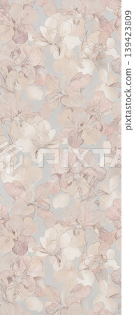 Soft muted watercolor floral and botanical seamless patterns collection Soft muted watercolor floral and botanical seamless patterns collection 139423809