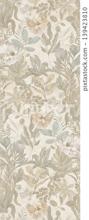 Soft muted watercolor floral and botanical seamless patterns collection Soft muted watercolor floral and botanical seamless patterns collection 139423810