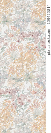 Soft muted watercolor floral and botanical seamless patterns collection Soft muted watercolor floral and botanical seamless patterns collection 139423814
