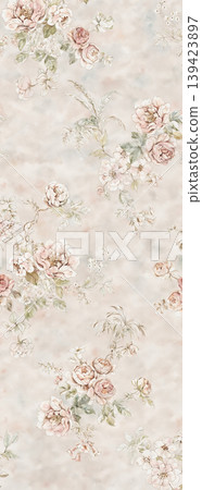Soft muted watercolor floral and botanical seamless patterns collection Soft muted watercolor floral and botanical seamless patterns collection 139423897