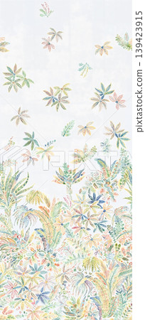 Soft muted watercolor floral and botanical seamless patterns collection Soft muted watercolor floral and botanical seamless patterns collection 139423915