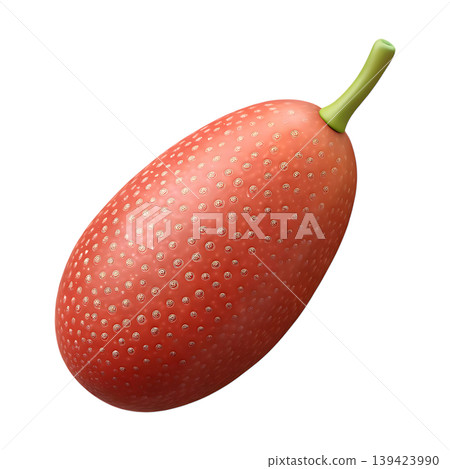 3D Red Passion Fruit Icon with Dots on Transparent Background 3D Red Passion Fruit Icon with Dots on Transparent Background 139423990