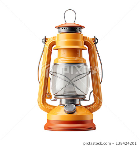 Yellow and Orange Lantern on transparent background 139424201
