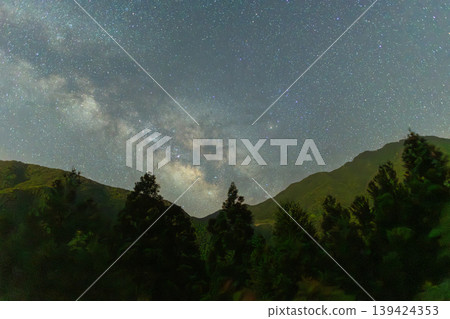 Yakushima, the Alps of the Ocean: Cedar Mountains and the Milky Way (Summer) Yakushima, the Alps of the Ocean: Cedar Mountains and the Milky Way (Summer) 139424353