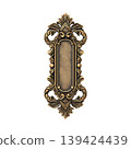 Ornate Gold with Floral Design on transparent background 139424439