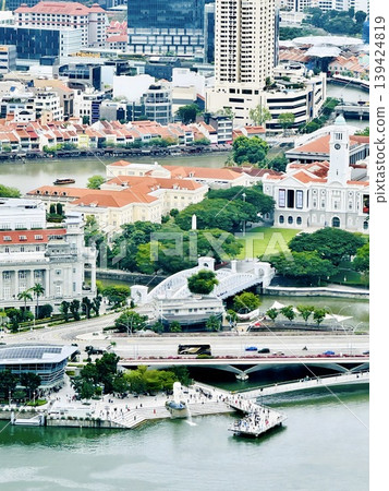新加坡市中心景色,高樓林立,街景充滿歷史氣息。 新加坡市中心景色,高樓林立,街景充滿歷史氣息。 139424819