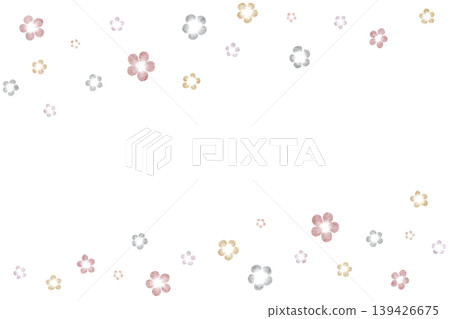 柔和色調的花卉相框 139426675