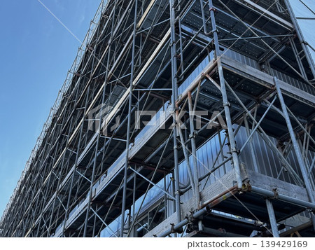 Exterior wall construction site Exterior wall construction site 139429169