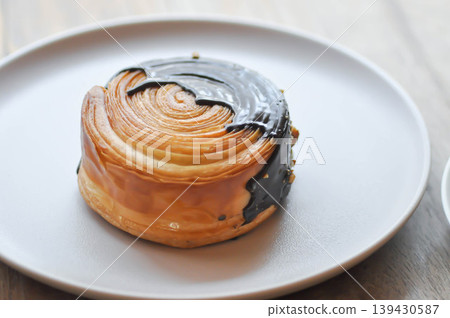timber ring or chocolate timber ring or bread or round croissant timber ring or chocolate timber ring or bread or round croissant 139430587