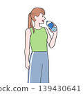 A woman with a plastic bottle 139430641