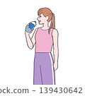 A woman with a plastic bottle 139430642
