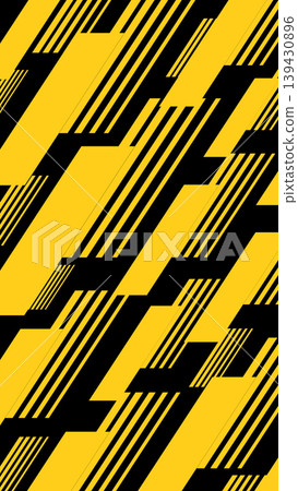 Yellow and black diagonal geometric abstract pattern background with sharp dynamic stripes, sports racing and modern tech design 139430896