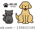 Dog and cat vector illustration set 139431145