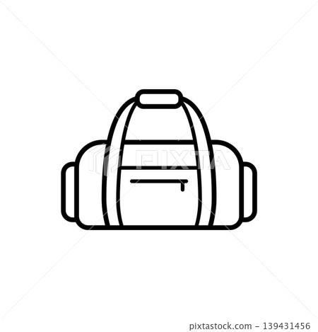 Sports Duffel Gym Bag Line Icon 139431456