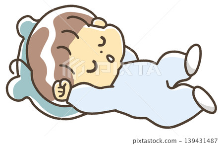 A baby sleeping soundly A baby sleeping soundly 139431487