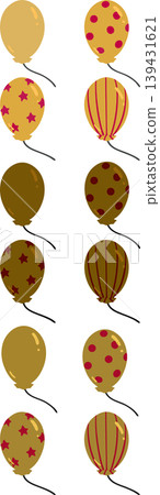 Brown balloon illustration set Brown balloon illustration set 139431621