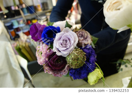 Floral Bouquet Arrangement in Flower Shop 139432253
