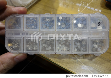 Plastic Bead Storage Container with Numbered Compartments 139432433