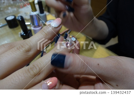 Nail Art Close-Up Detail Nail Art Close-Up Detail 139432437