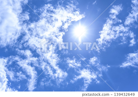 Summer sky background image featuring blue skies and sunlight - Yokohama Summer sky background image featuring blue skies and sunlight - Yokohama 139432649