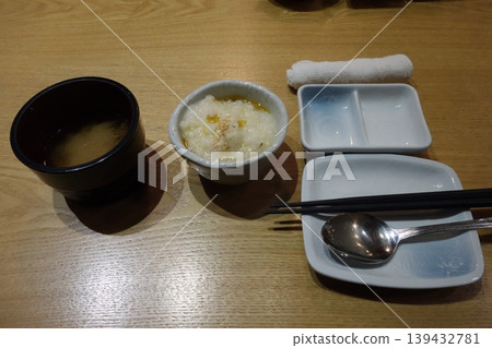 Japanese Meal Setup with Rice and Soup Japanese Meal Setup with Rice and Soup 139432781