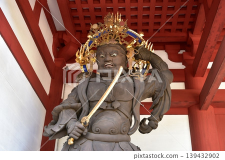 Mount Koya: The Middle Gate of Danjo Garan, Four Heavenly Kings Jikokuten Mount Koya: The Middle Gate of Danjo Garan, Four Heavenly Kings Jikokuten 139432902