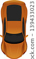 Orange super car aerial view stock illustration 139433023