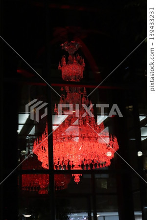 Red chandelier Red chandelier 139433231