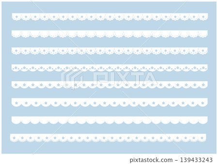 Cute star lace line material - star lace vector illustration set Cute star lace line material - star lace vector illustration set 139433243