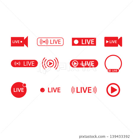 Live streaming icon Live streaming icon 139433392