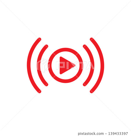 Live streaming icon Live streaming icon 139433397