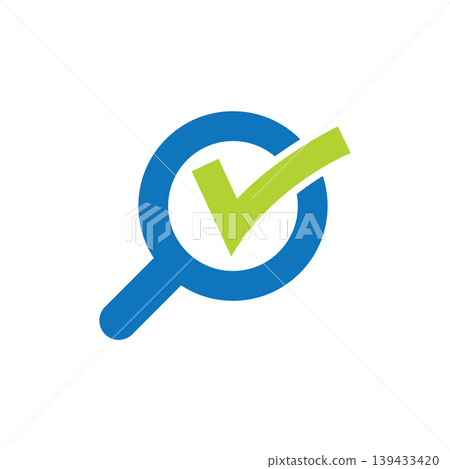 Magnifying glass with a green checkmark Magnifying glass with a green checkmark 139433420