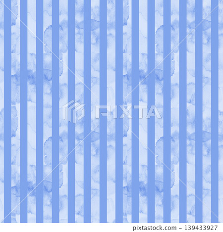 Seamless pattern with vertical blue stripes and delicate watercolor texture. Hand drawn nautical aesthetic featuring soft azure tones, perfect for summer textiles, stationery, and maritime decor. Seamless pattern with vertical blue stripes and delicate watercolor texture. Hand drawn nautical aesthetic featuring soft azure tones, perfect for summer textiles, stationery, and maritime decor. 139433927