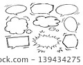 A simple hand-drawn speech bubble set 139434275