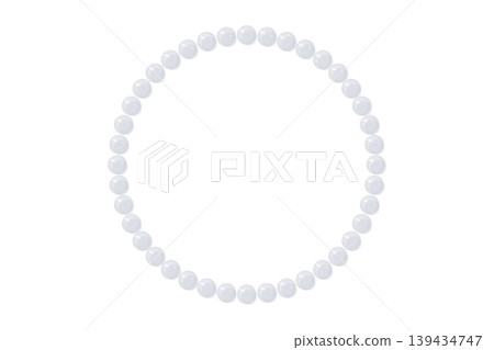 Silver pearl circular frame material 139434747